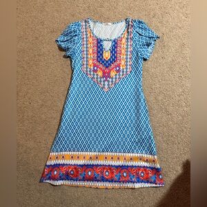 Colorful Geometric Pattern Dress